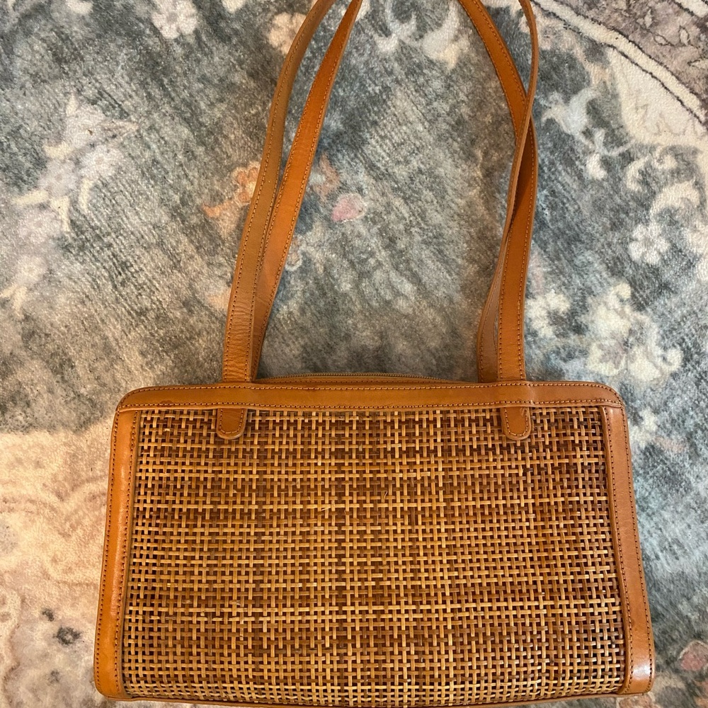Tommy Bahama Brown Woven Shoulder Bag